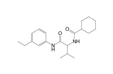 N-{1-[(3-ethylanilino)carbonyl]-2-methylpropyl}cyclohexanecarboxamide