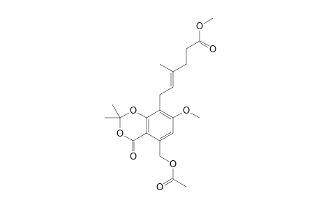 METHYL-(E)-6-[5-(ACETOXYMETHYL)-7-METHOXY-2,2-DIMETHYL-4-OXO-4H-BENZO-[D]-[1,3]-DIOXIN-8-YL]-4-METHYLHEX-4-ENOATE