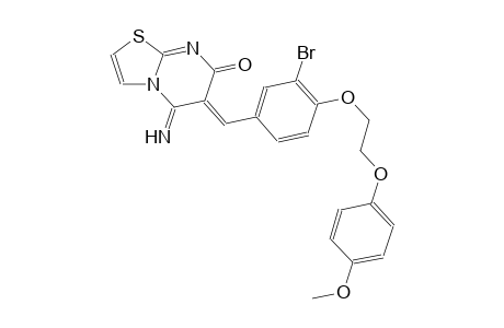 (6Z)-6-{3-bromo-4-[2-(4-methoxyphenoxy)ethoxy]benzylidene}-5-imino-5,6-dihydro-7H-[1,3]thiazolo[3,2-a]pyrimidin-7-one