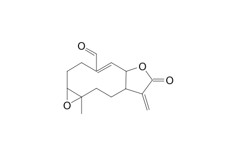 Oxireno[5,6]cyclodeca[1,2-b]furan-4-carboxaldehyde, 1a,2,3,5a,7,8,8a,9,10,10a-decahydro-10a-methyl-8-methylene-7-oxo-, (1aR*,4E,5aR*,8aS*,10aR*)-