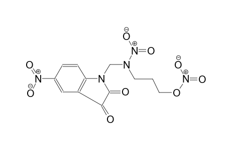 3-{1-[(5-nitro-2,3-dioxo-2,3-dihydro-1H-indol-1-yl)methyl]-2,2-dioxido-2lambda~1~-diazanyl}propyl nitrate