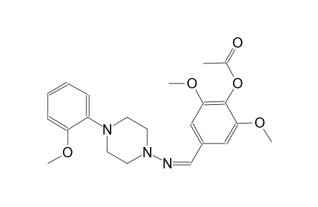 phenol, 2,6-dimethoxy-4-[(Z)-[[4-(2-methoxyphenyl)-1-piperazinyl]imino]methyl]-, acetate (ester)