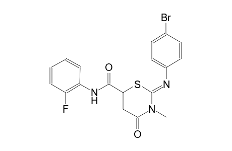 (2Z)-2-[(4-bromophenyl)imino]-N-(2-fluorophenyl)-3-methyl-4-oxotetrahydro-2H-1,3-thiazine-6-carboxamide