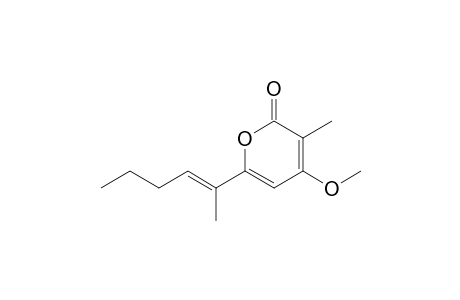 (E)-6-(Hex-2-en-2-yl)-4-methoxy-3-methyl-2H-pyran-2-one