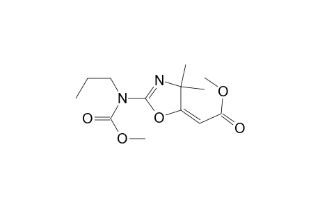 (2E)-2-[2-[carbomethoxy(propyl)amino]-4,4-dimethyl-2-oxazolin-5-ylidene]acetic acid methyl ester