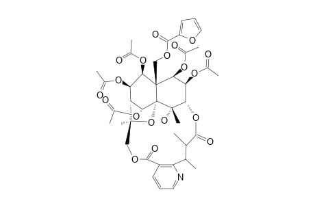 HYPONINE-B;7-(ACETYLOXY)-O(11)-FURANOYL-O(11)-DEACETYL-7-DEOXOEVONINE