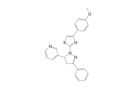 4-(4-Methoxyphenyl)-2-(5-phenyl-3-pyridin-3-yl-3,4-dihydropyrazol-2-yl)-1,3-thiazole