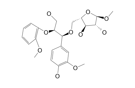 (2S,3R,4R,5R)-2-[[(1S,2S)-3-hydroxy-1-(4-hydroxy-3-methoxyphenyl)-2-(2-methoxyphenoxy)propoxy]methyl]-5-methoxyoxolane-3,4-diol
