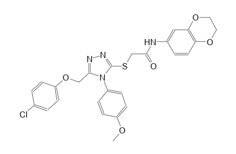 2-{[5-[(4-chlorophenoxy)methyl]-4-(4-methoxyphenyl)-4H-1,2,4-triazol-3-yl]sulfanyl}-N-(2,3-dihydro-1,4-benzodioxin-6-yl)acetamide
