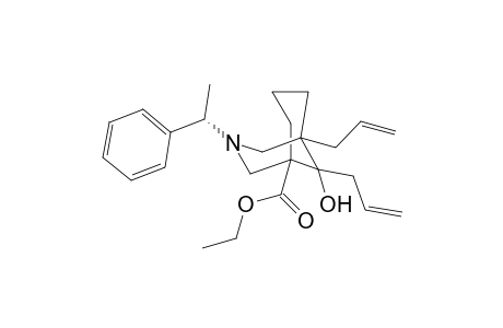 5,9-Diallyl-9-hydroxy-3-((S)-1-phenyl-ethyl)-3-aza-bicyclo[3.3.1]nonane-1-carboxylic acid ethyl ester