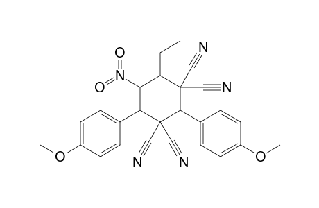 4-Ethyl-5-nitro-2,6-bis(4-methoxyphenyl)cyclohexane-1,1,3,3-tetracarbonitrile