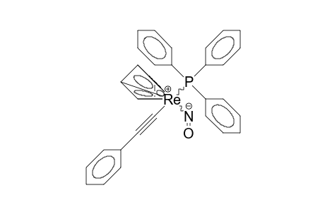 /.eta.-5/-Cyclopentadienyl-nitroso-triphenylphosphino phenylethynyl rhenium