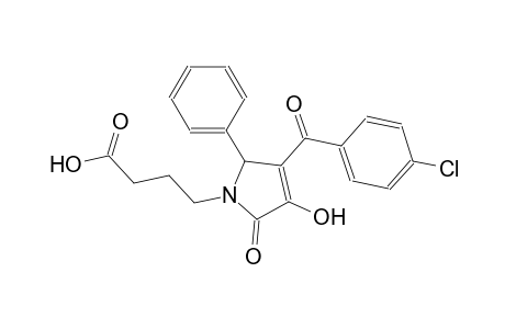 4-[3-(4-chlorobenzoyl)-4-hydroxy-5-oxo-2-phenyl-2,5-dihydro-1H-pyrrol-1-yl]butanoic acid