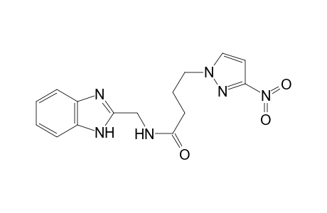 1H-Pyrazole-1-butanamide, N-(1H-1,3-benzimidazol-2-ylmethyl)-3-nitro-
