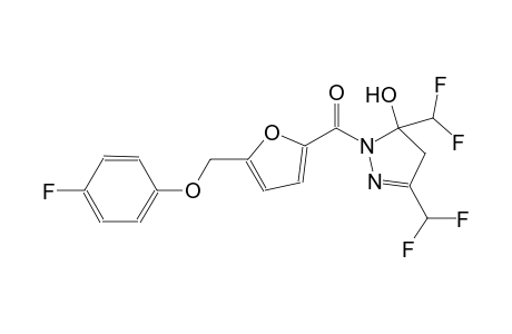 3,5-bis(difluoromethyl)-1-{5-[(4-fluorophenoxy)methyl]-2-furoyl}-4,5-dihydro-1H-pyrazol-5-ol