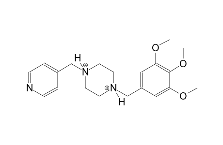 1-(4-pyridinylmethyl)-4-(3,4,5-trimethoxybenzyl)piperazinediium
