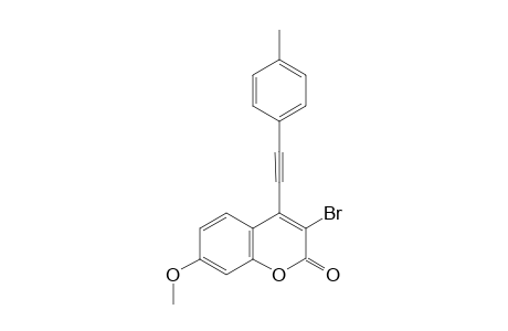 3-bromo-7-methoxy-4-(p-tolylethynyl)-2H-chromen-2-one
