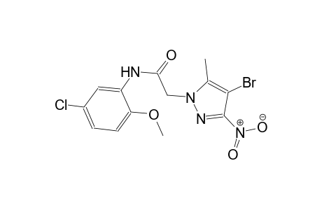 2-(4-bromo-5-methyl-3-nitro-1H-pyrazol-1-yl)-N-(5-chloro-2-methoxyphenyl)acetamide