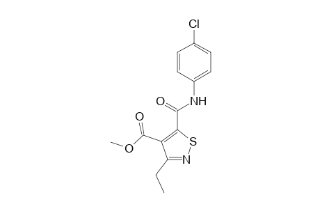 4-Isothiazolecarboxylic acid, 5-[[(4-chlorophenyl)amino]carbonyl]-3-ethyl-, methyl ester