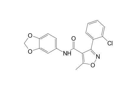3-(o-chlorophenyl)-5-methyl-3',4'-(methylenedioxy)-4-isoxazolecarboxanilide