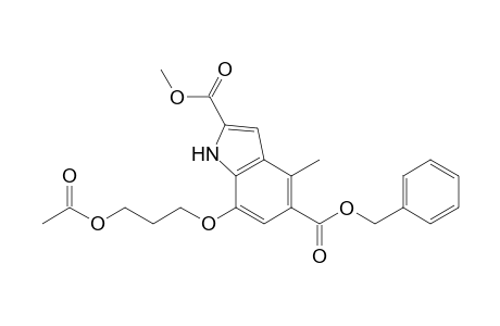 5-O-benzyl 2-O-methyl 7-(3-acetyloxypropoxy)-4-methyl-1H-indole-2,5-dicarboxylate