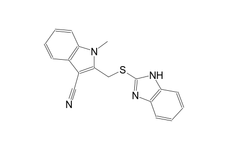 2-[(1H-benzimidazol-2-ylsulfanyl)methyl]-1-methyl-1H-indole-3-carbonitrile