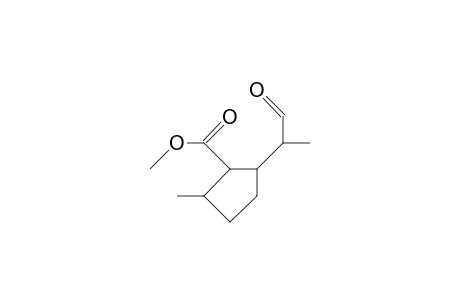 Cyclopentanecarboxylic acid, 2-(1-formylethyl)-5-methyl-, methyl ester