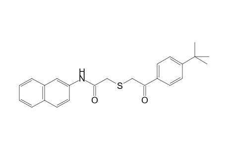 2-[2-(4-tert-butylphenyl)-2-oxidanylidene-ethyl]sulfanyl-N-naphthalen-2-yl-ethanamide