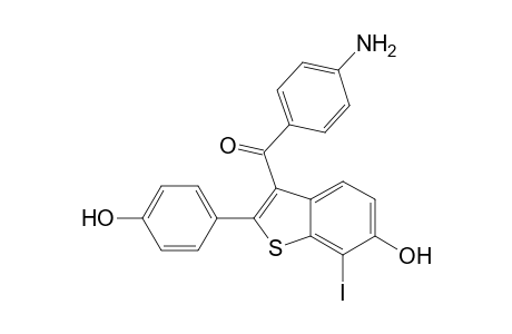3-(4-Aminobenzoyl)-6-hydroxy-2-(4-hydroxyphenyl)-7-iodobenzo[b]thiophene