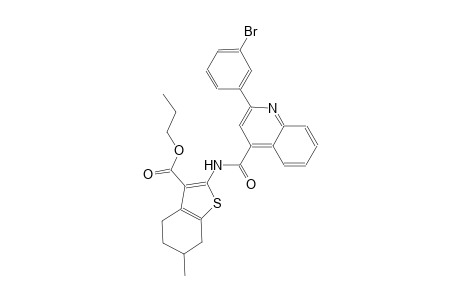 propyl 2-({[2-(3-bromophenyl)-4-quinolinyl]carbonyl}amino)-6-methyl-4,5,6,7-tetrahydro-1-benzothiophene-3-carboxylate