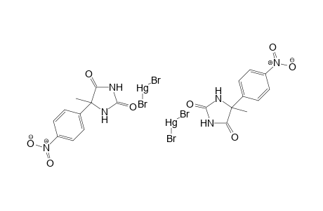 bis(5-methyl-5-(4-nitrophenyl)imidazolidine-2,4-dione); bis(dibromomercury)