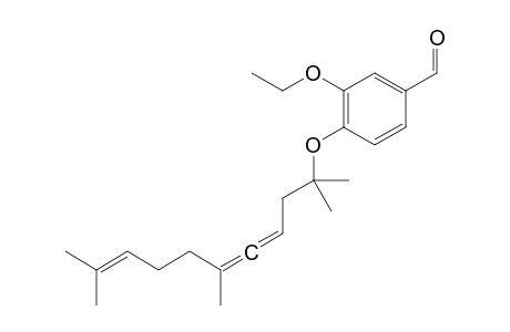 3-ethoxy-4-((2,6,10-trimethylundeca-4,5,9-trien-2-yl)oxy)benzaldehyde