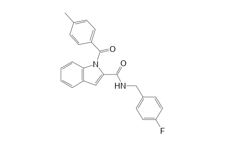 2-[N-( p-Fluorobenzyl)aminocarbonyl]-N(1)-(4'-methylbenzoyl)-indole