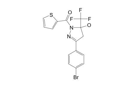 3-(4-BROMOPHENYL)-5-HYDROXY-5-TRIFLUOROMETHYL-4,5-DIHYDRO-1H-1-(2-THENOYL)-PYRAZOLE