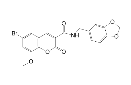 6-Bromo-2-keto-8-methoxy-N-piperonyl-chromene-3-carboxamide