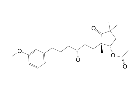 (1S,2S)-1-Acetoxy-2-(6-m-methoxyphenyl-3-oxohexyl)-2,4,4-trimethylcyclopenta-3-one