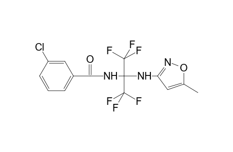 3-Chloro-N-{1,1,1,3,3,3-hexafluoro-2-[(5-methyl-1,2-oxazol-3-yl)amino]propan-2-yl}benzamide