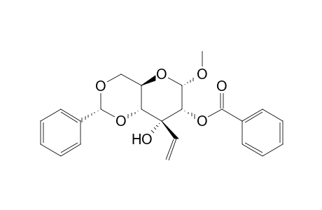 .alpha.-D-Allopyranoside, methyl 3-C-ethenyl-4,6-O-(phenylmethylene)-, 2-benzoate, (R)-