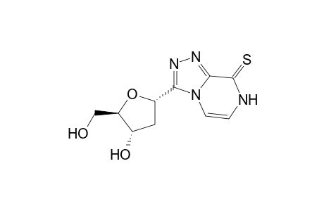 1,2,4-Triazolo[4,3-a]pyrazine-8(7H)-thione, 3-(2-deoxy-.beta.-D-erythro-pentofuranosyl)-