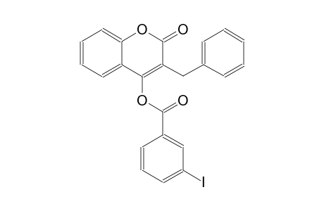 3-benzyl-2-oxo-2H-chromen-4-yl 3-iodobenzoate