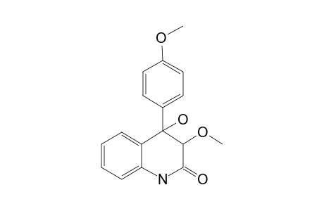 2(1H)-Quinolinone, 3,4-dihydro-4-hydroxy-3-methoxy-4-(4-methoxyphenyl)-