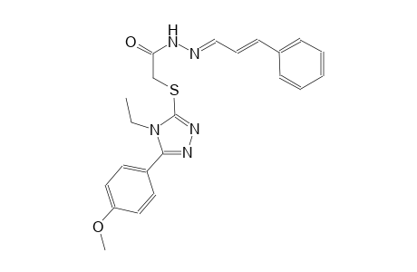2-{[4-ethyl-5-(4-methoxyphenyl)-4H-1,2,4-triazol-3-yl]sulfanyl}-N'-[(E,2E)-3-phenyl-2-propenylidene]acetohydrazide