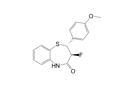 trans-3-Fluoro-2,3-dihydro-2-(4-methoxyphenyl)-1,5-benzothiazepin-4(5H)-one