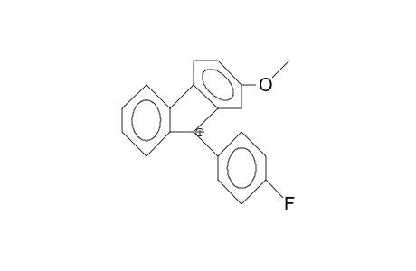 9-(4-Fluorophenyl)-2-methoxy-fluorenyl cation
