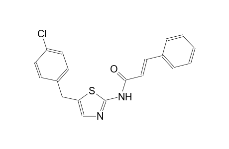 2-propenamide, N-[5-[(4-chlorophenyl)methyl]-2-thiazolyl]-3-phenyl-, (2E)-