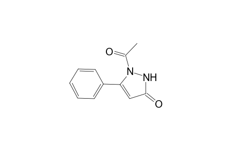 3-Pyrazolin-5-one, 2-acetyl-3-phenyl-