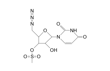 1-(5-Azido-5-deoxy-3-O-methylsulfonyl-B-D-arabinofuranosyl)-uracil