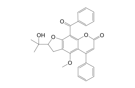 9-Benzoyl-2,3-dihydro-4-methoxy-2-(1'-hydroxy-1'-methylethyl)-5-phenyl-7H-furo[3,2-g)[1]benzopyran-7-one