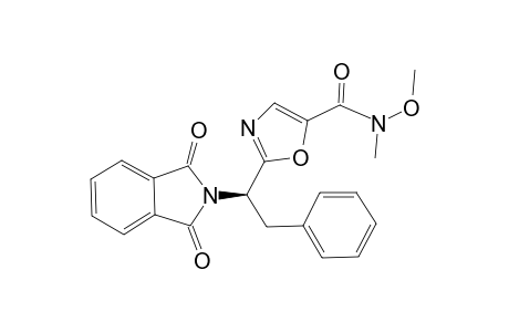 N-METHOXY-N-METHYL-2-(2-PHENYL-1-PHTHALIMIDOETHYL)-OXAZOLE-5-CARBOXAMIDE