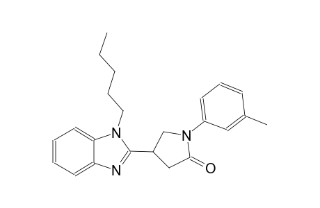 1-(3-methylphenyl)-4-(1-pentyl-1H-benzimidazol-2-yl)-2-pyrrolidinone